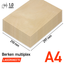 Lasersheets 10 x A4 Compensato di betulla da 1mm | 210 x 297 mm | Pack risparmio | Per taglio laser, modellismo, hobby, CNC, pirografia