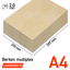 Lasersheets 10 x A4 Compensato di betulla 2mm | 210 x 297 mm | Pack risparmio | Per taglio laser, modellismo, hobby, CNC, pirografia