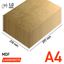 Lasersheets 10 x A4 1mm MDF | 210 x 297 mm | Pack risparmio | Per taglio laser, modellismo, hobby, CNC, pirografia
