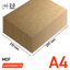Lasersheets 10 x A4 2mm MDF | 210 x 297 mm | Pack risparmio | Per taglio laser, modellismo, hobby, CNC, pirografia