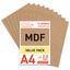 Lasersheets 10 x A4 2mm MDF | 210 x 297 mm | Pack risparmio | Per taglio laser, modellismo, hobby, CNC, pirografia