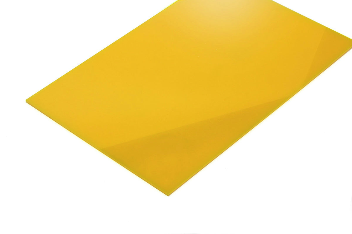 Acrylaat ondoorzichtig glans 3.0 mm geel - Lasersheets